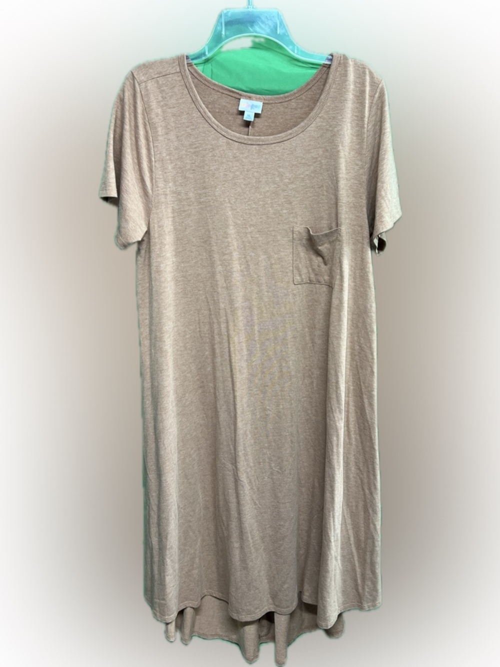 LuLaRoe Dusty Tan/Beige Carly Pocket Dress